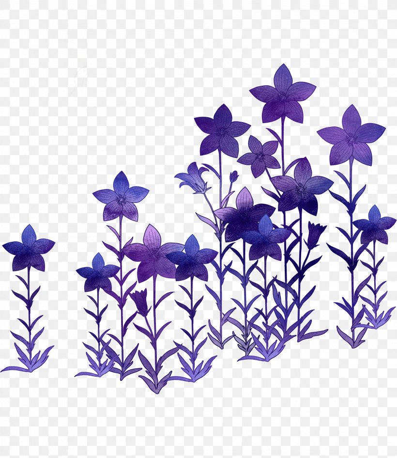 Purple Flower Romance, PNG, 2298x2649px, Purple, Blue, Border, Branch, Cobalt Blue Download Free