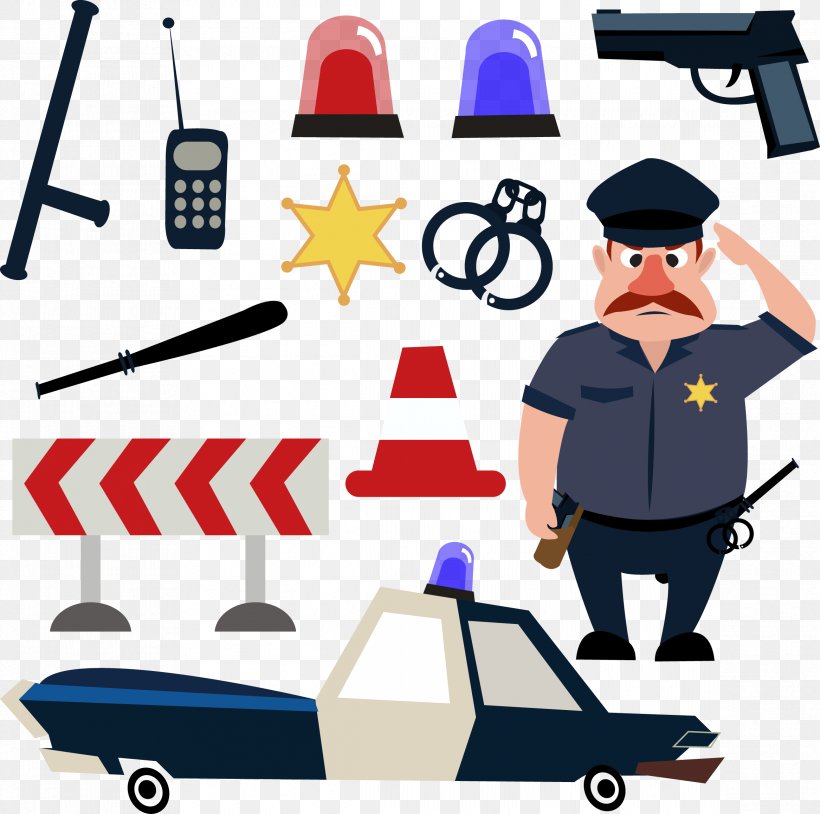 Police Officer Cartoon Illustration, PNG, 2333x2317px, Police, Arrest, Art, Cartoon, Crime Download Free