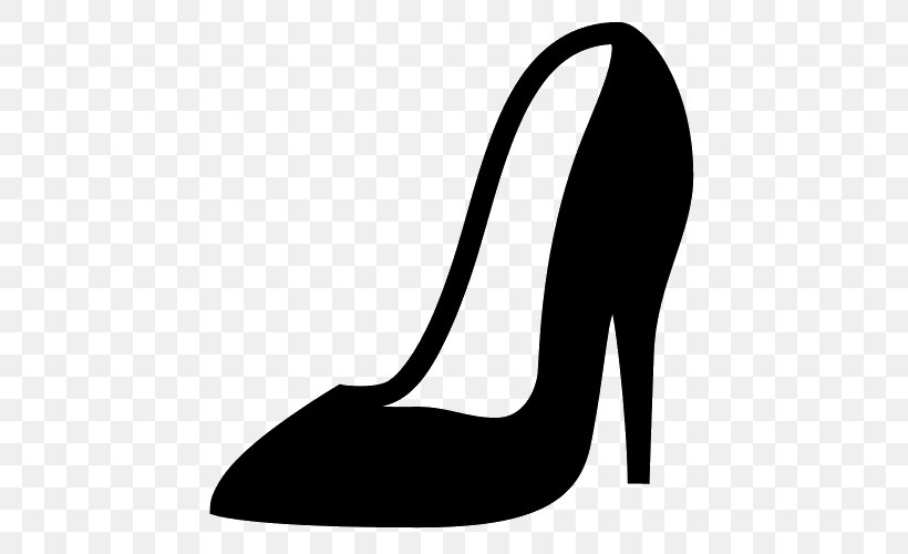 High-heeled Shoe Footwear Clip Art, PNG, 500x500px, Highheeled Shoe, Black, Black And White, Boot, Clothing Accessories Download Free