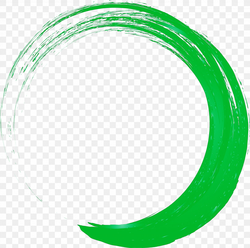 Green Circle, PNG, 3000x2976px, Brush Frame, Circle, Frame, Green, Watercolor Frame Download Free