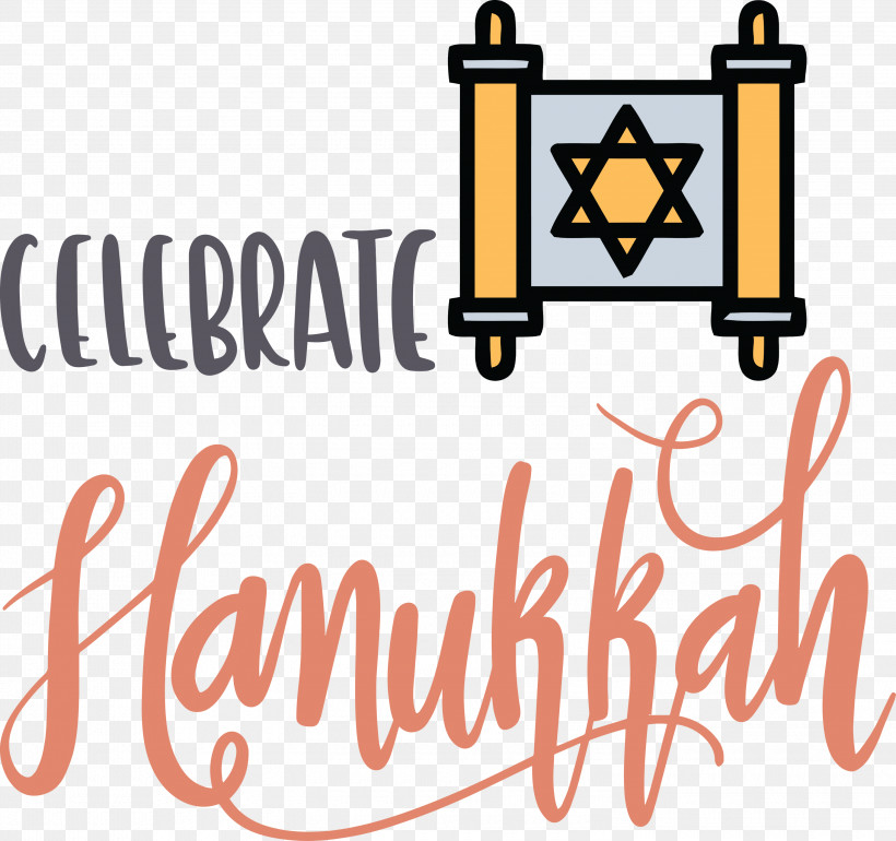 Hanukkah Happy Hanukkah, PNG, 3000x2819px, Hanukkah, Calligraphy, Cartoon, Happy Hanukkah, Logo Download Free