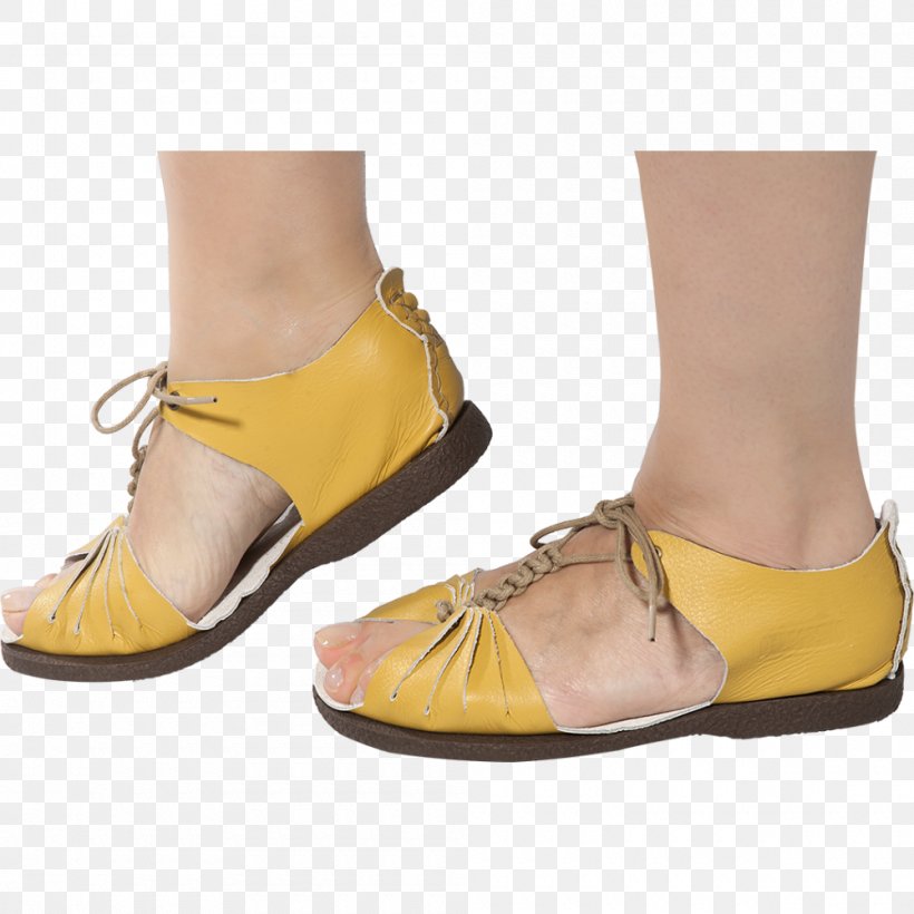 Sandal Shoe, PNG, 1000x1000px, Sandal, Footwear, Outdoor Shoe, Shoe, Yellow Download Free