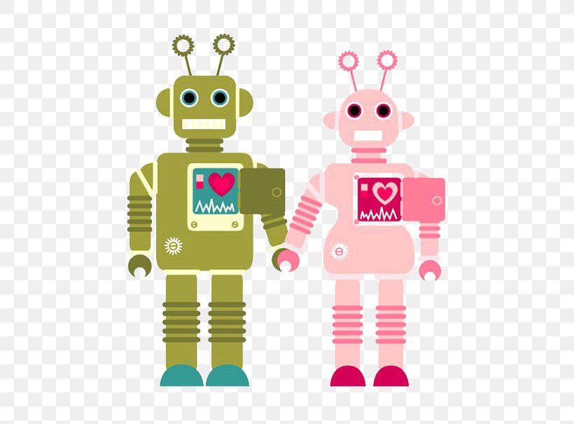 Robot Couple Clip Art, PNG, 561x605px, Robot, Art, Cartoon, Couple, Echtpaar Download Free