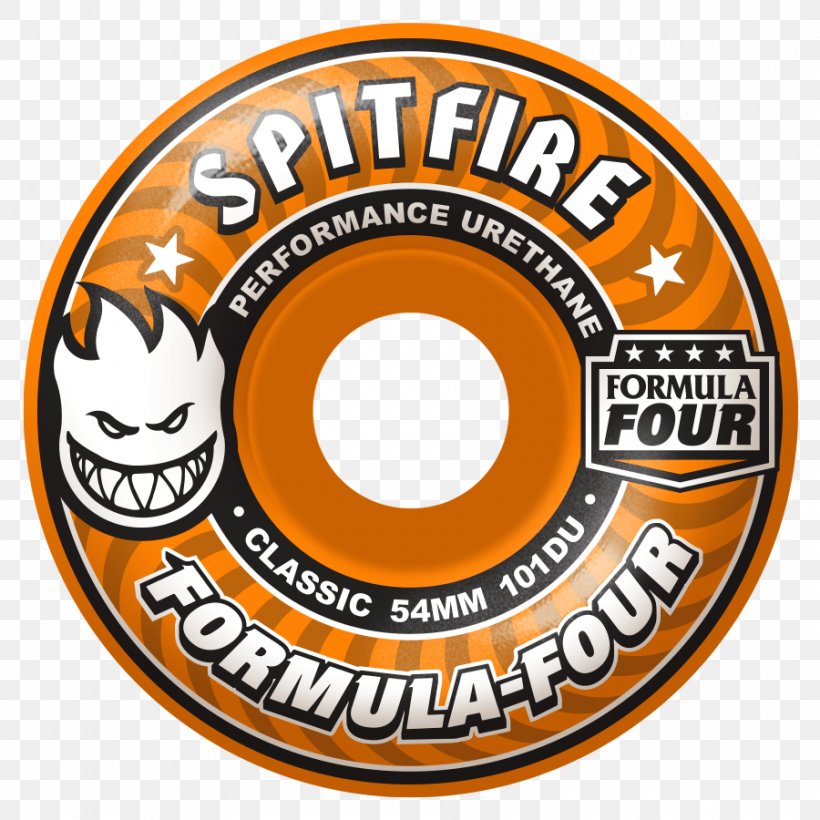 Spitfire F4 Classics 54mm Shaaf Lifes Skateboard Wheels Logo Supermarine Spitfire Font, PNG, 900x900px, Wheel, Agent Orange, Area, Brand, Formula Download Free