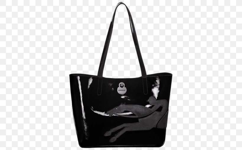 Handbag Tote Bag Longchamp Shopping, PNG, 510x510px, Handbag, Bag, Black, Black And White, Brand Download Free