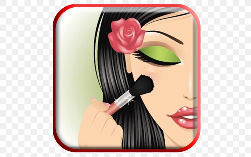 Cosmetics Make-up Artist Makeup Brush Clip Art, PNG, 512x512px, Watercolor, Cartoon, Flower, Frame, Heart Download Free