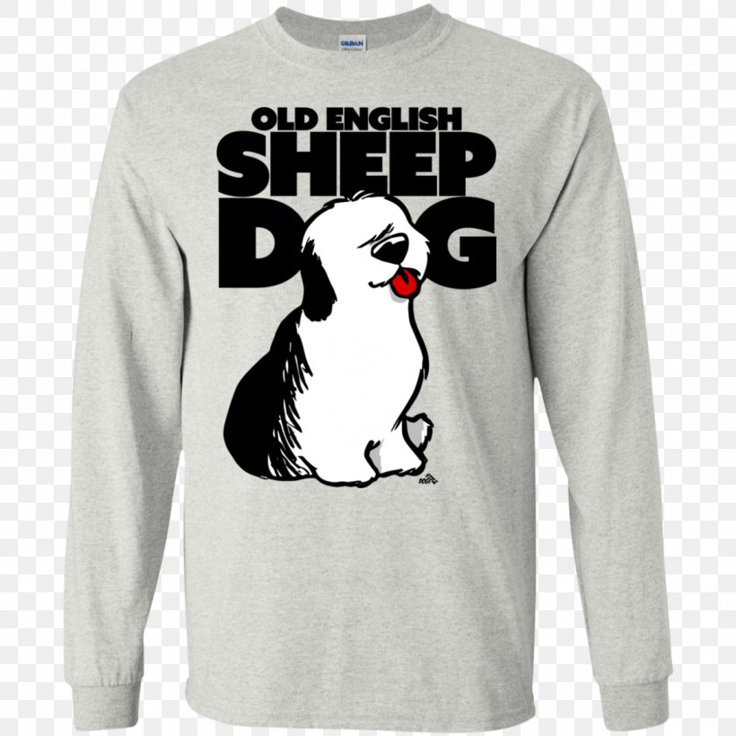 Long-sleeved T-shirt Hoodie Old English Sheepdog, PNG, 1155x1155px, Tshirt, Active Shirt, Bluza, Brand, Clothing Download Free