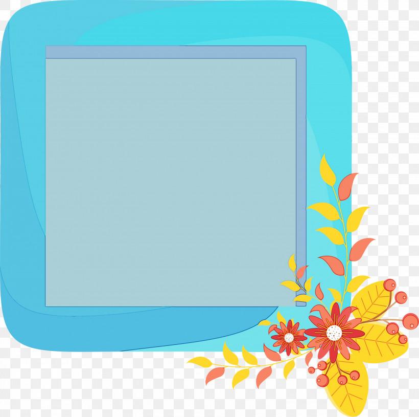 Picture Frame, PNG, 3000x2983px, Flower Photo Frame, Blue, Cobalt Blue, Film Frame, Flower Download Free