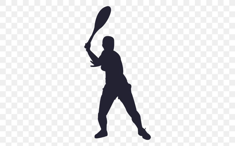Silhouette Sport Tennis, PNG, 512x512px, Silhouette, Athlete, Baseball Equipment, Joint, Sport Download Free