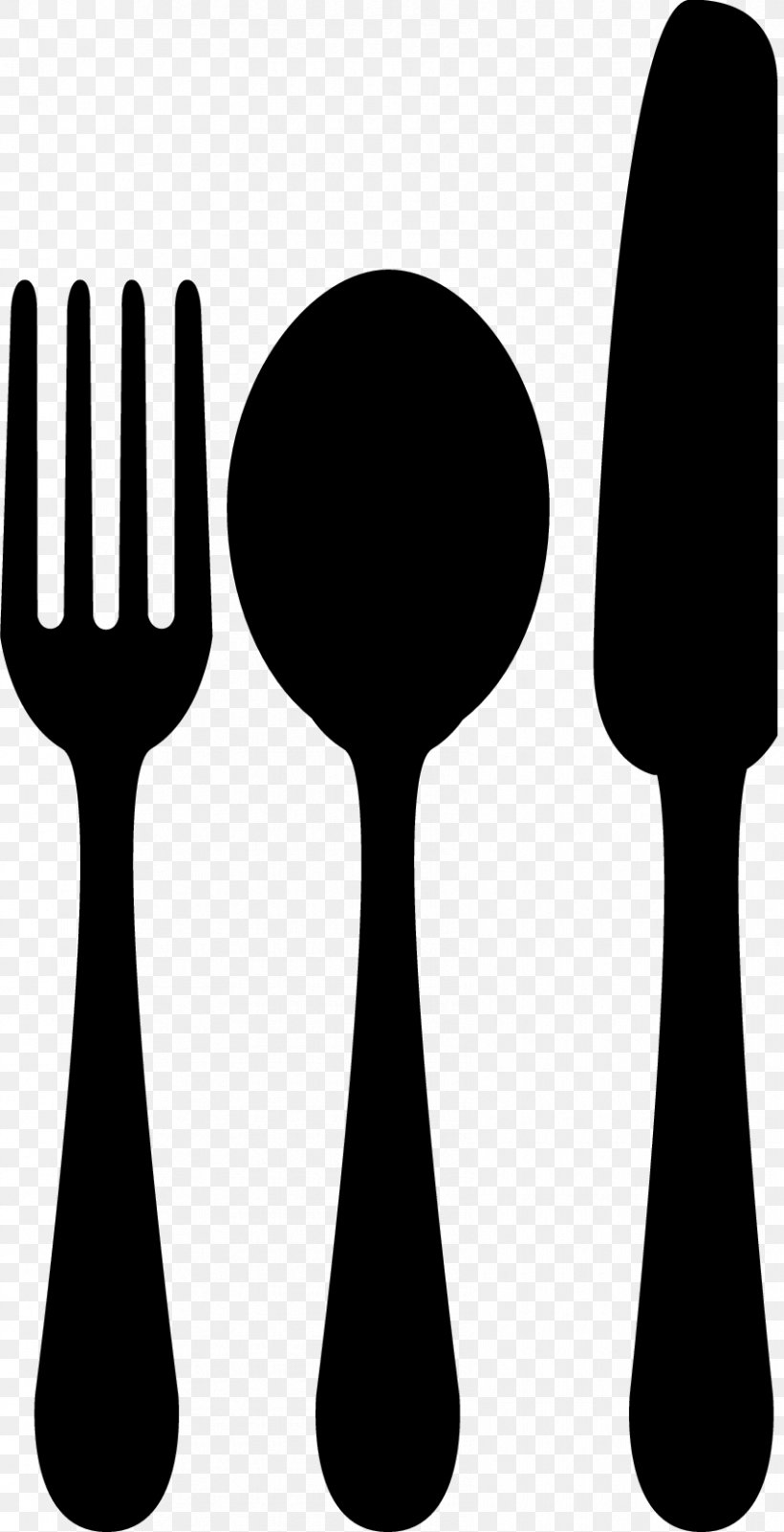 Spoon Fork Knife, PNG, 850x1660px, Spoon, Black And White, Cartoon, Cutlery, Drawing Download Free