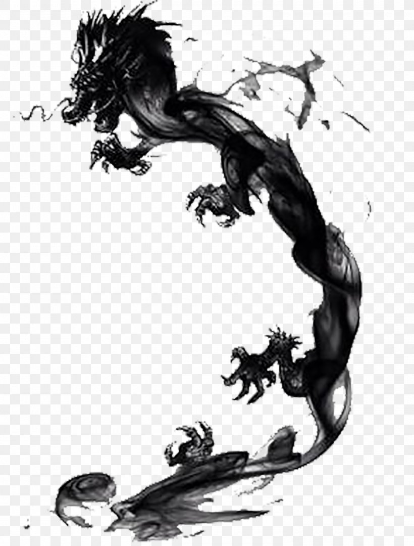 Chinese Dragon India Ink Drawing, PNG, 1500x1977px, Chinese Dragon, Art, Artwork, Black And White, Chinese Download Free