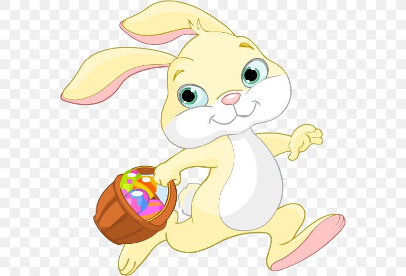 Easter Bunny Easter Basket Clip Art, PNG, 576x558px, Easter Bunny, Art, Basket, Carnivoran, Cartoon Download Free