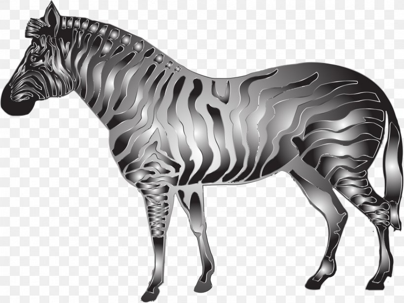 Horse Quagga Zebra Metallic Color Clip Art, PNG, 2322x1743px, Horse, Animal, Animal Figure, Black And White, Byte Download Free