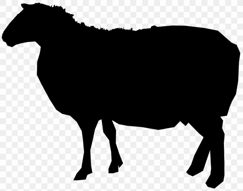 Sheep Cattle Silhouette, PNG, 974x768px, Sheep, Bighorn Sheep, Black And White, Cattle, Cattle Like Mammal Download Free