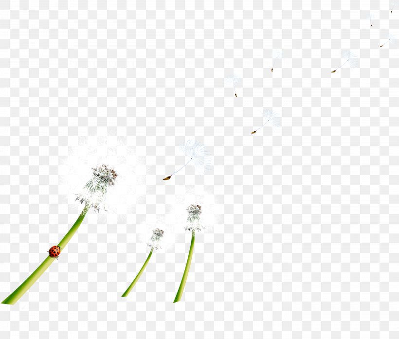 HD Free Flying Dandelion Pull Material, PNG, 2788x2372px, Yellow, Blue, Grass, Green, Material Download Free