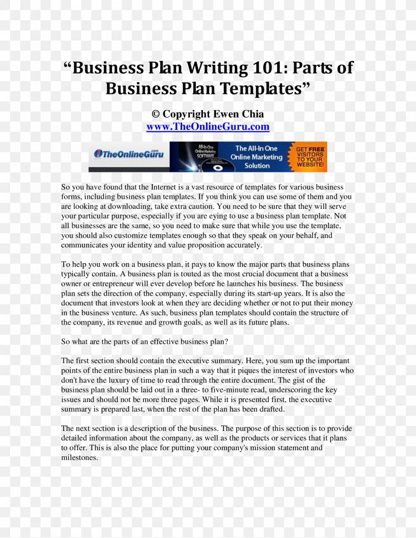 Free business plan writing services