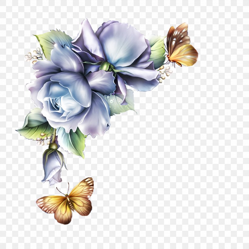 Flower Blue Rose Clip Art, PNG, 3000x3000px, Flower, Blue Rose, Cardmaking, Cut Flowers, Decoupage Download Free