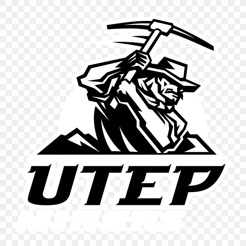 The University Of Texas At El Paso UTEP Miners Men's Basketball UTEP Miners Football UTEP Miners Women's Basketball Texas Tech University, PNG, 2400x2400px, University Of Texas At El Paso, American Football, Art, Black, Black And White Download Free