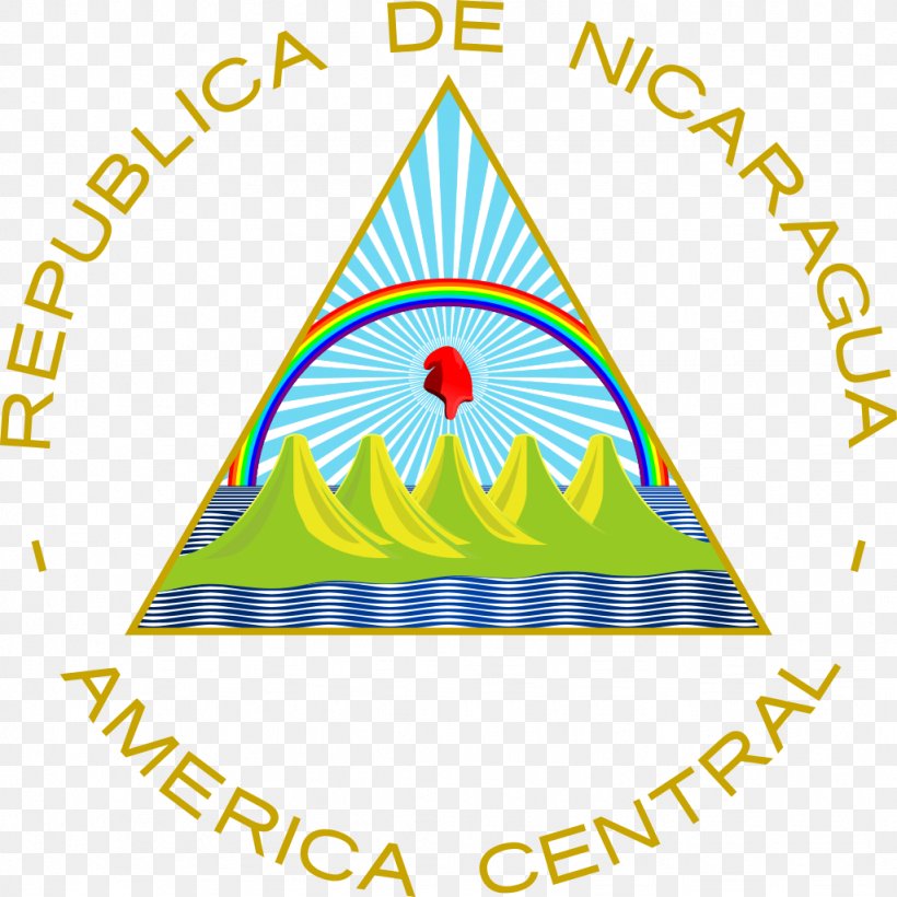 Coat Of Arms Of Nicaragua Flag Of Nicaragua National Symbols Of Nicaragua, PNG, 1024x1024px, Nicaragua, Area, Brand, Coat Of Arms, Coat Of Arms Of Costa Rica Download Free