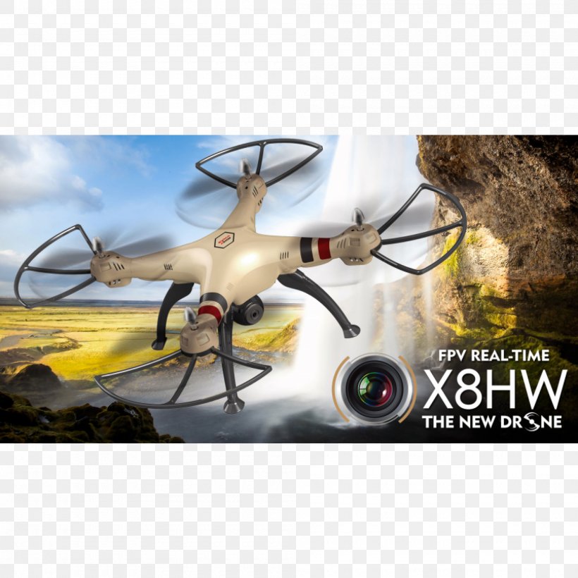 Helicopter Quadcopter Unmanned Aerial Vehicle First-person View Syma X8HW, PNG, 2000x2000px, Helicopter, Aircraft, Airplane, Drone Racing, Firstperson View Download Free