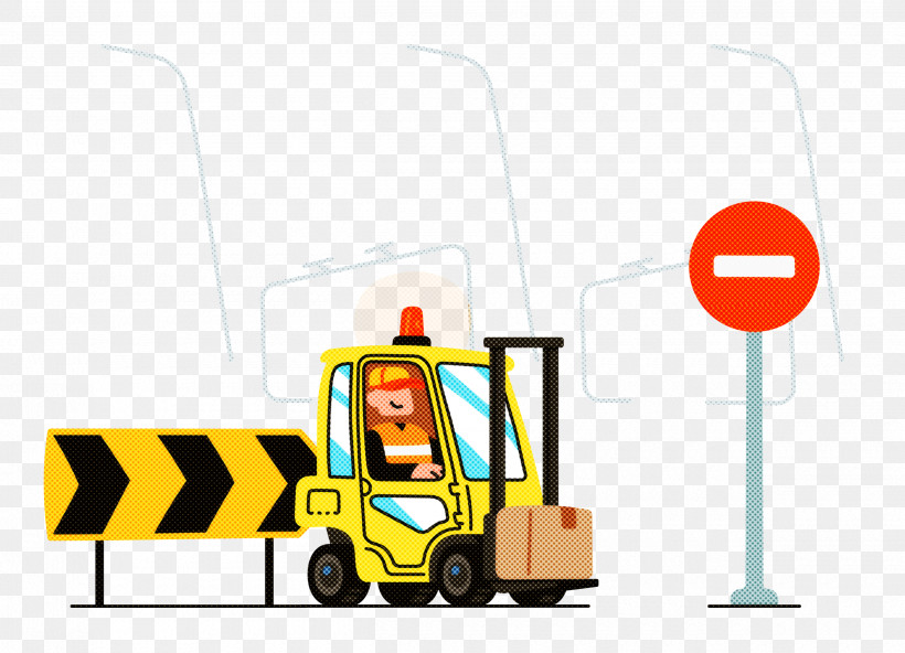 Road Works, PNG, 2500x1805px, Cartoon, Colored Pencil, Comics, Drawing, Logo Download Free