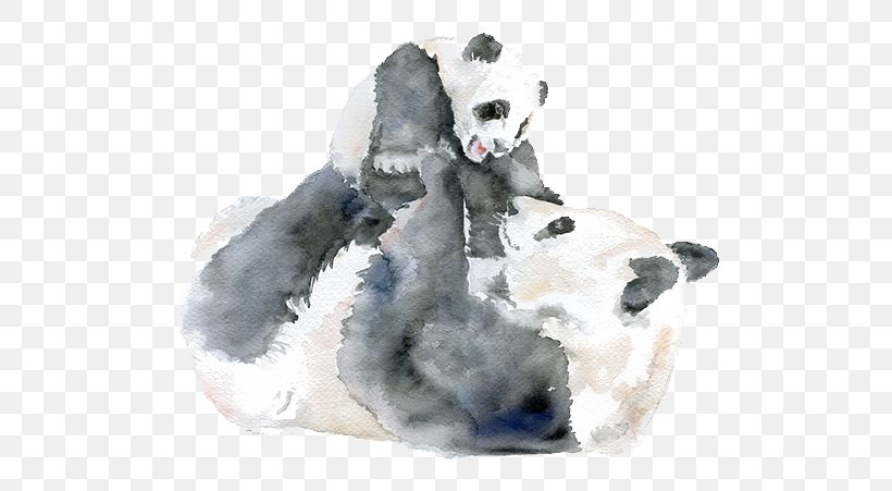 Giant Panda Watercolor Painting Infant Mother, PNG, 564x451px, Giant Panda, Animal, Art, Bear, Canvas Download Free