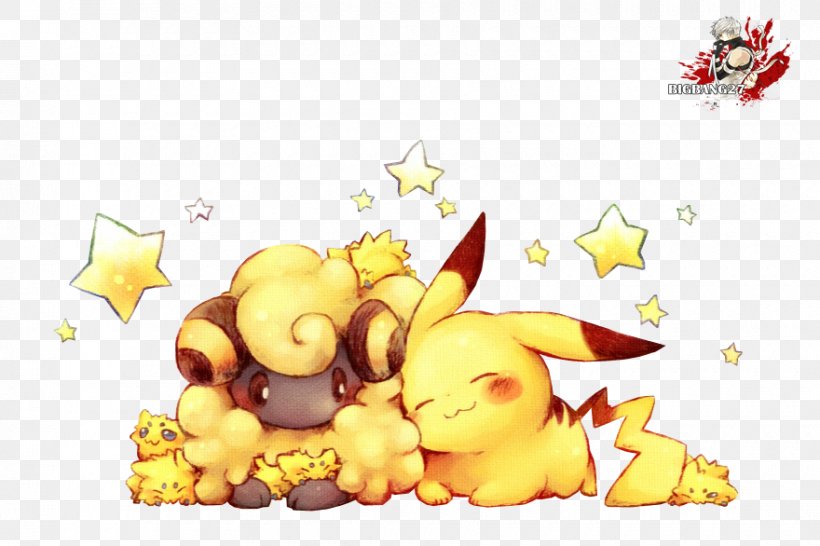 Pikachu Pokémon Eevee Vaporeon Glaceon, PNG, 880x586px, Pikachu, Ampharos, Art, Cartoon, Delcatty Download Free