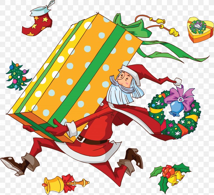 Santa Claus Christmas, PNG, 5698x5191px, Santa Claus, Area, Art, Artwork, Christmas Download Free