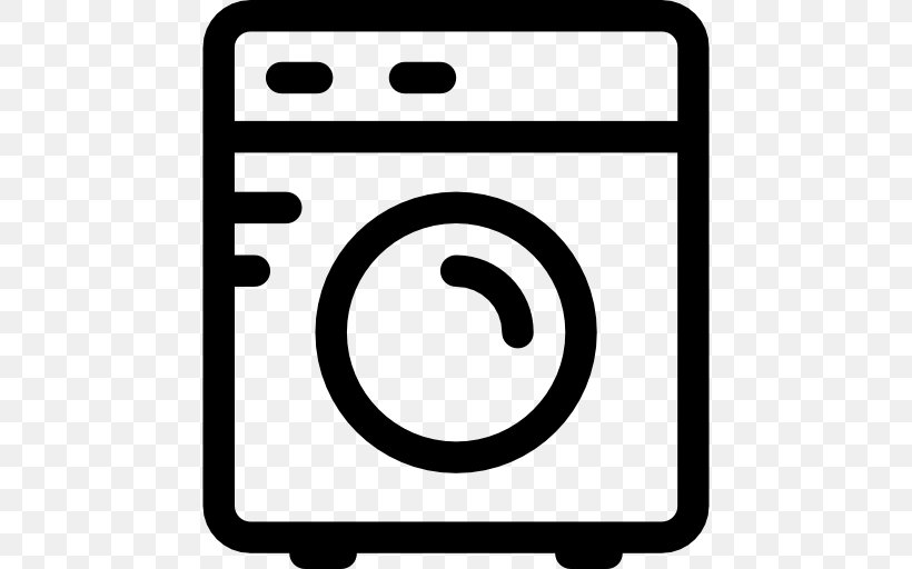 Washing Machines Laundry, PNG, 512x512px, Washing Machines, Area, Black And White, Cleaning, Clothes Dryer Download Free
