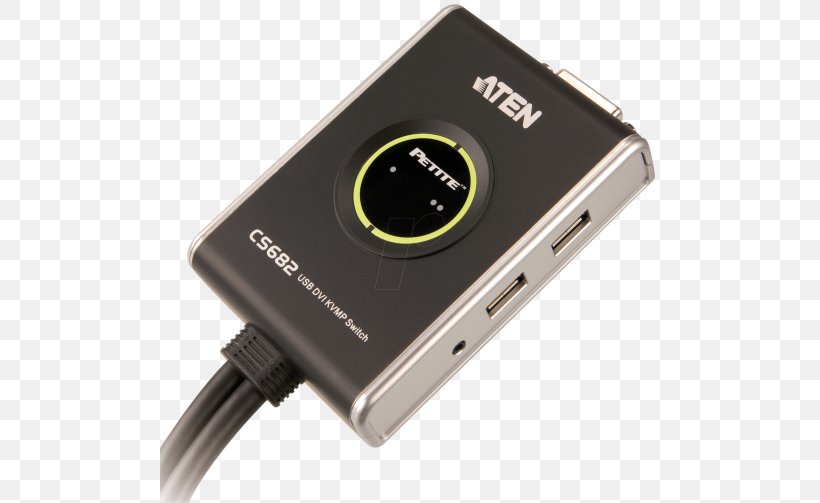 Computer Mouse KVM Switches Digital Visual Interface USB Hub, PNG, 500x503px, Computer Mouse, Adapter, Aten Cs682, Aten International, Cable Download Free