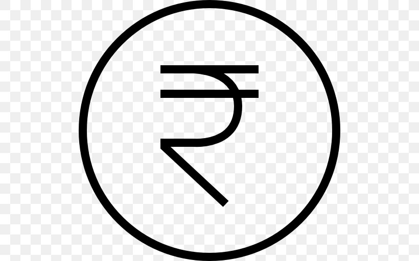Indian Rupee Sign Money, PNG, 512x512px, India, Area, Black, Black And White, Brand Download Free