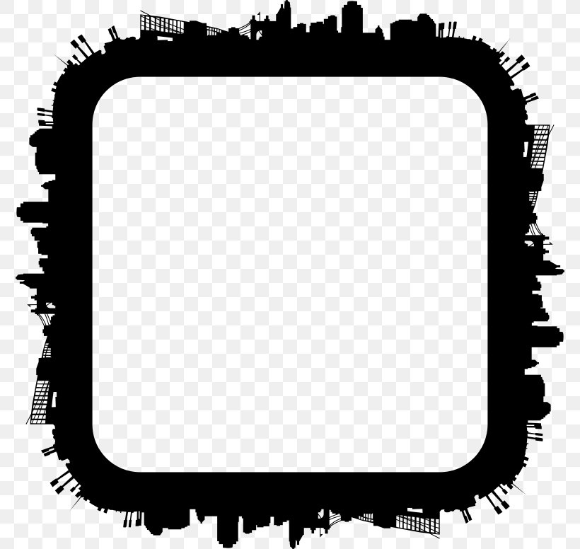 Picture Frames Cincinnati Black And White Clip Art, PNG, 776x776px, Picture Frames, Area, Artwork, Black, Black And White Download Free