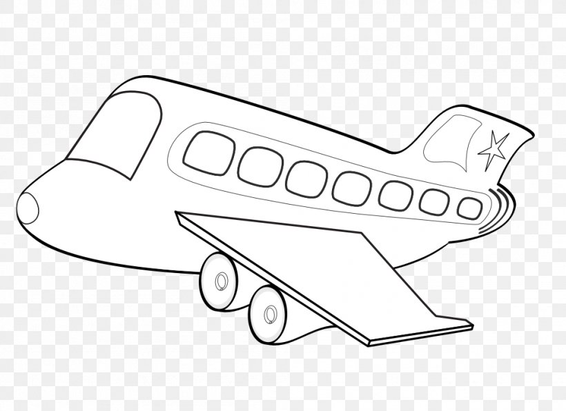 Airplane Wing Airliner Coloring Book, PNG, 999x727px, Airplane, Airliner, Area, Black And White, Book Download Free