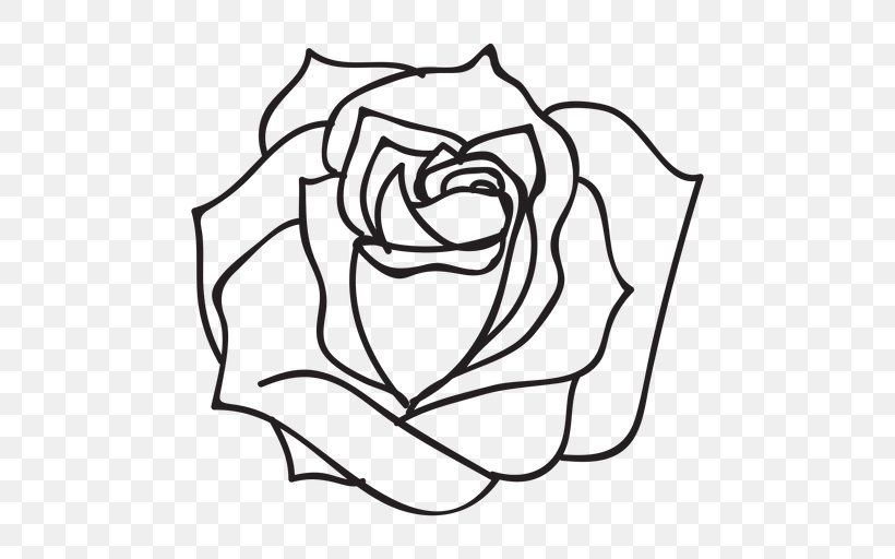 Black And White Drawing Rose Clip Art, PNG, 512x512px, Black And White, Art, Artwork, Black, Black Rose Download Free