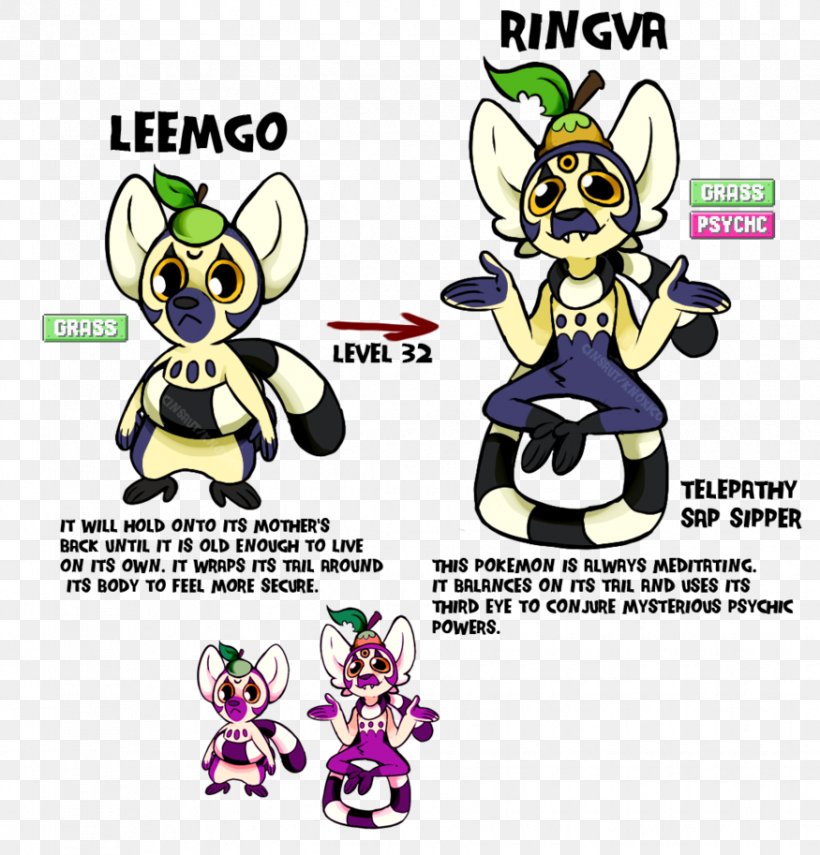 Lemurs Pokémon Digital Art Drawing, PNG, 875x913px, Lemurs, Alola, Art, Cartoon, Character Download Free