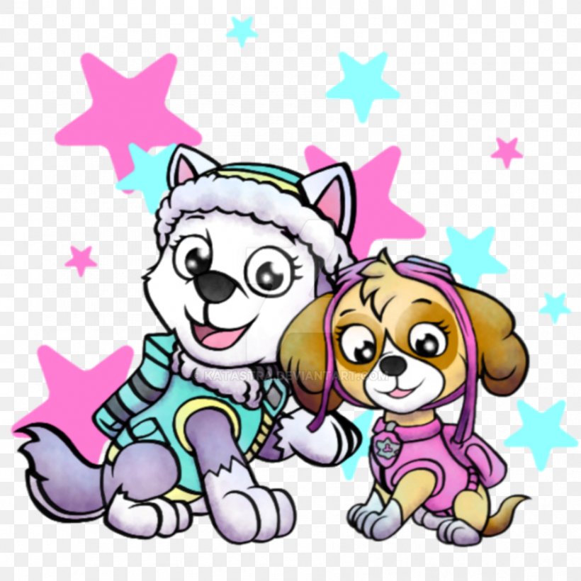 Puppy Cat Patrol Siberian Husky Clip Art, PNG, 894x894px, Watercolor, Cartoon, Flower, Frame, Heart Download Free