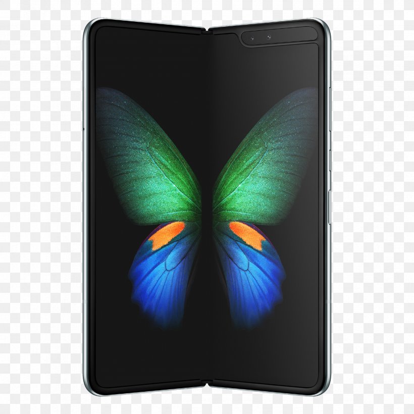 Samsung Galaxy Fold Foldable Smartphone Samsung Galaxy S10, PNG, 2364x2364px, Samsung Galaxy Fold, Butterfly, Foldable, Foldable Smartphone, Gadget Download Free