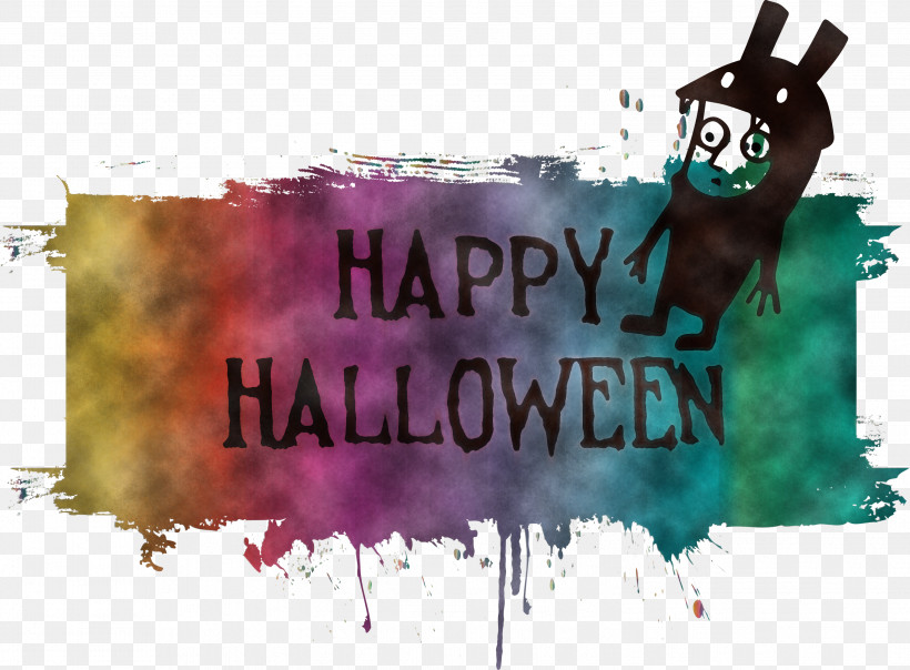 Happy Halloween, PNG, 2999x2211px, Happy Halloween, Drawing, Interior Design Services, Logo, Poster Download Free