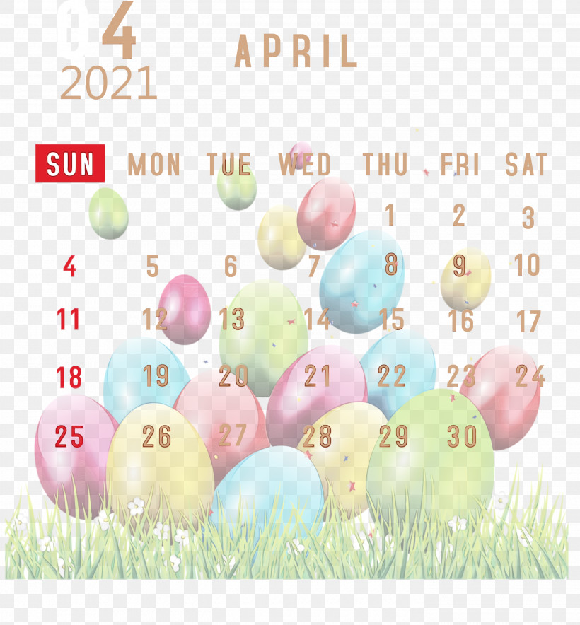 Easter Egg, PNG, 2780x3000px, 2021 Calendar, April 2021 Printable Calendar, Balloon, Easter Egg, Greeting Download Free