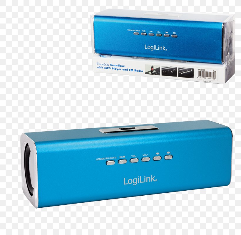 LogiLink Discolady Soundbox Mit MP3 Player Und FM Radio Loudspeaker Boombox FM Broadcasting, PNG, 800x800px, Loudspeaker, Boombox, Computer Hardware, Electronic Device, Electronics Download Free