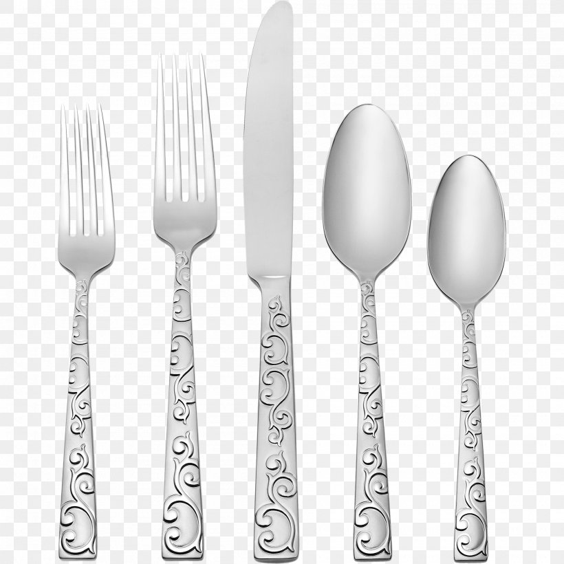 Oneida Community Cutlery Oneida Limited Spoon Fork, PNG, 2000x2000px, Oneida Community, Black And White, Cutlery, Fork, Household Silver Download Free