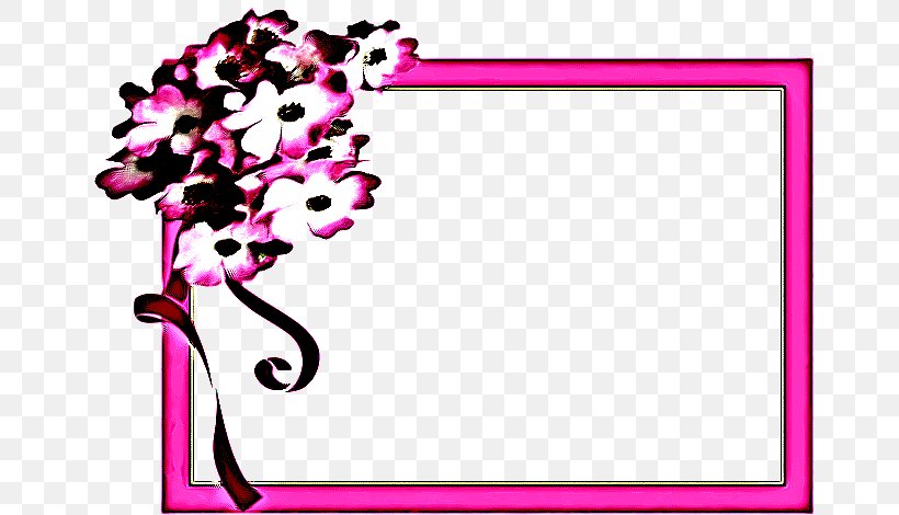 Pink Flower Frame, PNG, 670x470px, Floral Design, Cut Flowers, Flower, Magenta, Petal Download Free