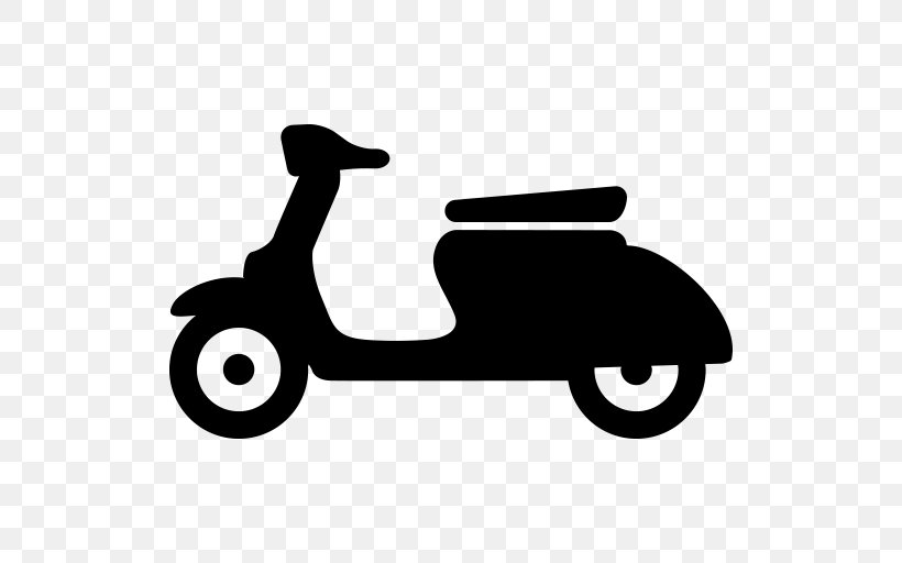 Vespa Motorcycle Scooter Download, PNG, 512x512px, Vespa, Automotive Design, Black And White, Motor Vehicle, Motorcycle Download Free
