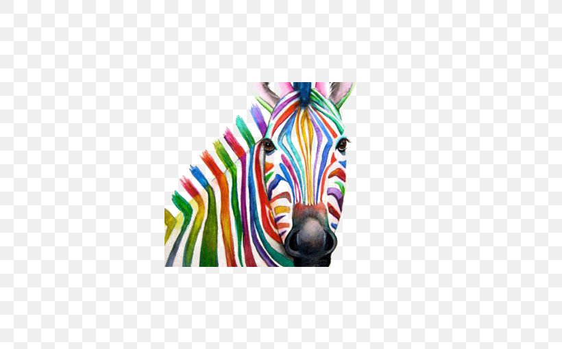 Zebra Horse Northern Giraffe Watercolor Painting, PNG, 510x510px, Zebra, Acrylic Paint, Animal Print, Art, Artist Download Free