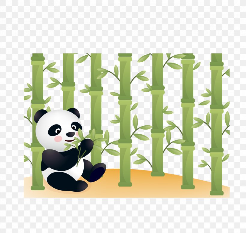 Giant Panda Bear Red Panda Illustration, PNG, 2738x2588px, Giant Panda, Bamboe, Bamboo, Bear, Cartoon Download Free