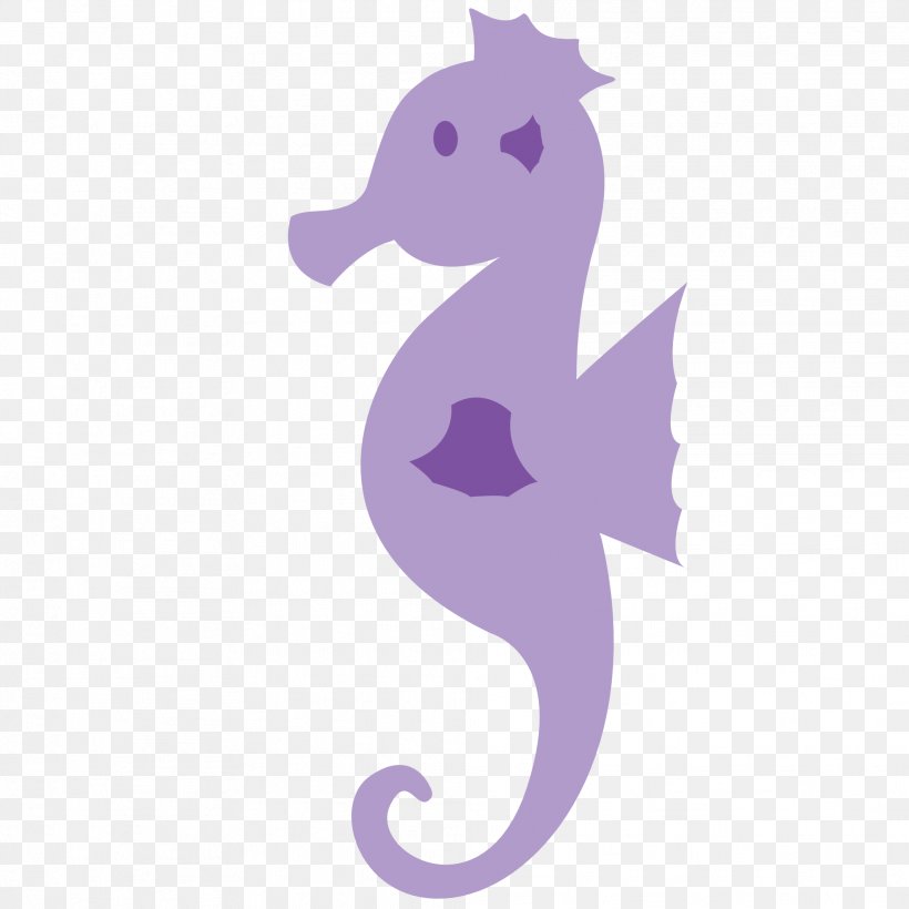 purple seahorse clipart