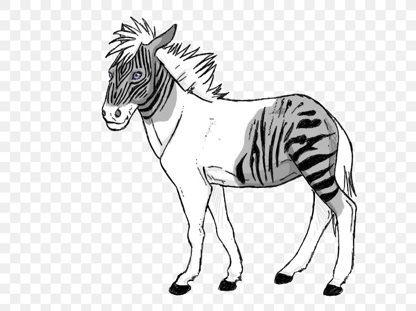Quagga Mustang Pony Mane Zebroid, PNG, 613x614px, Quagga, Animal, Animal Figure, Art, Black And White Download Free