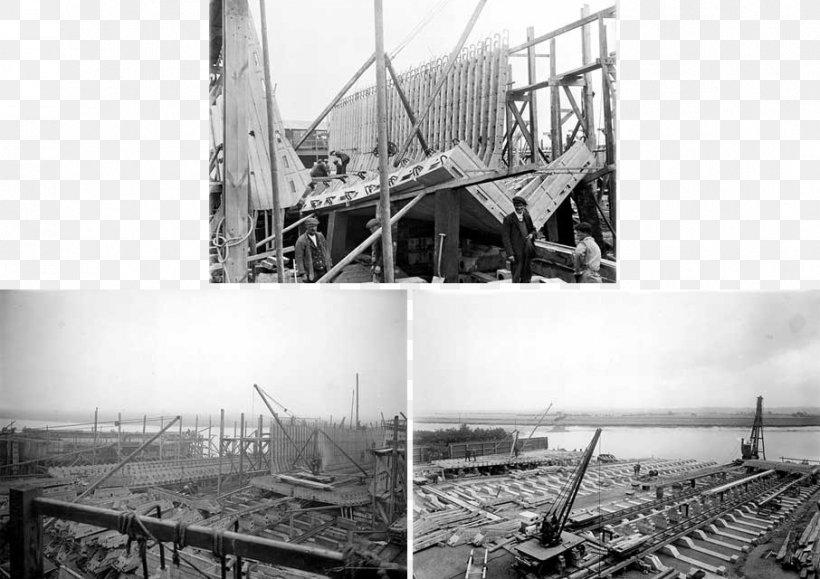 Construction Concrete Ship Steel, PNG, 906x640px, Construction, Black And White, Boat, Bridge, Concrete Download Free