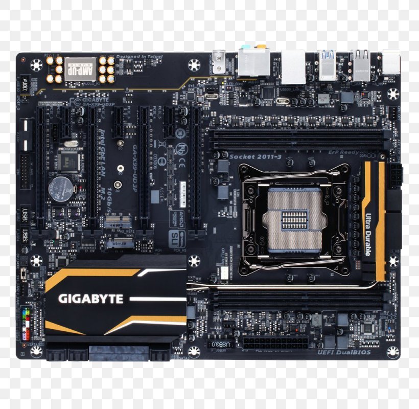 LGA 2011 Intel X99 Motherboard Scalable Link Interface Gigabyte Technology, PNG, 800x800px, Lga 2011, Atx, Computer Accessory, Computer Component, Computer Hardware Download Free
