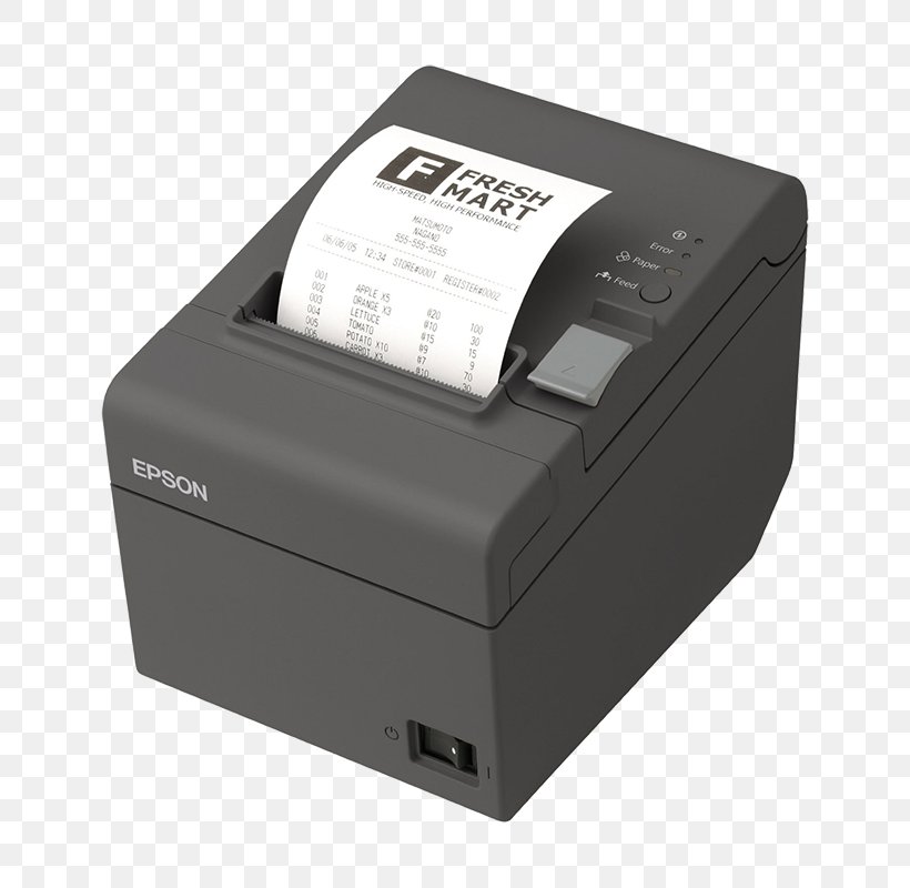 Point Of Sale Printer Thermal Printing Epson TM-T20II, PNG, 800x800px, Point Of Sale, Cash Register, Electronic Device, Electronics Accessory, Epson Download Free